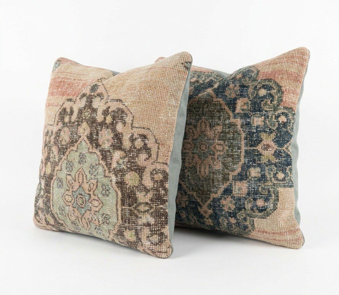 Anatolisch tapijt kussenhoes 50 x 50 cm, set van twee photo furniture