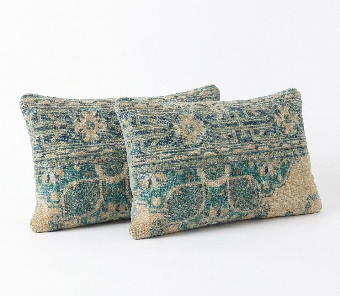 Anatolian Lumbar Rug Pillow Cover 40 X 60 Cm   Set Of Two photo for sale