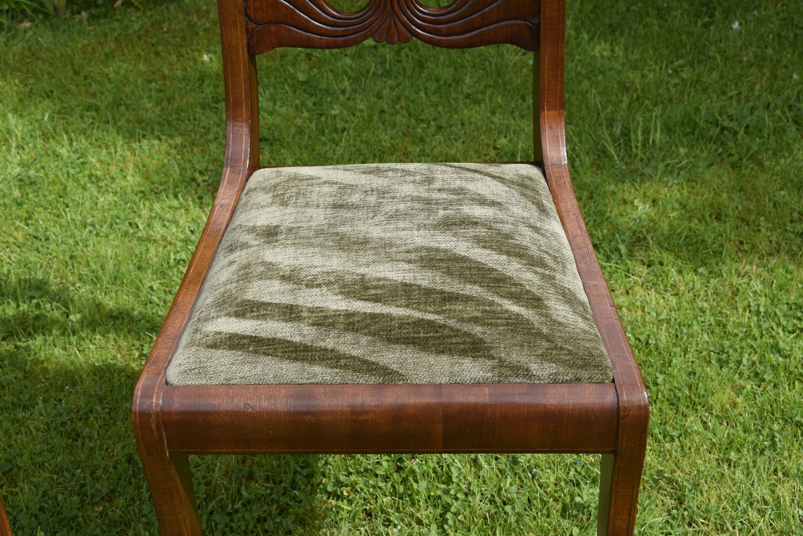 Pair Of Mahogany & Inlaid Side Chairs photo 385.0