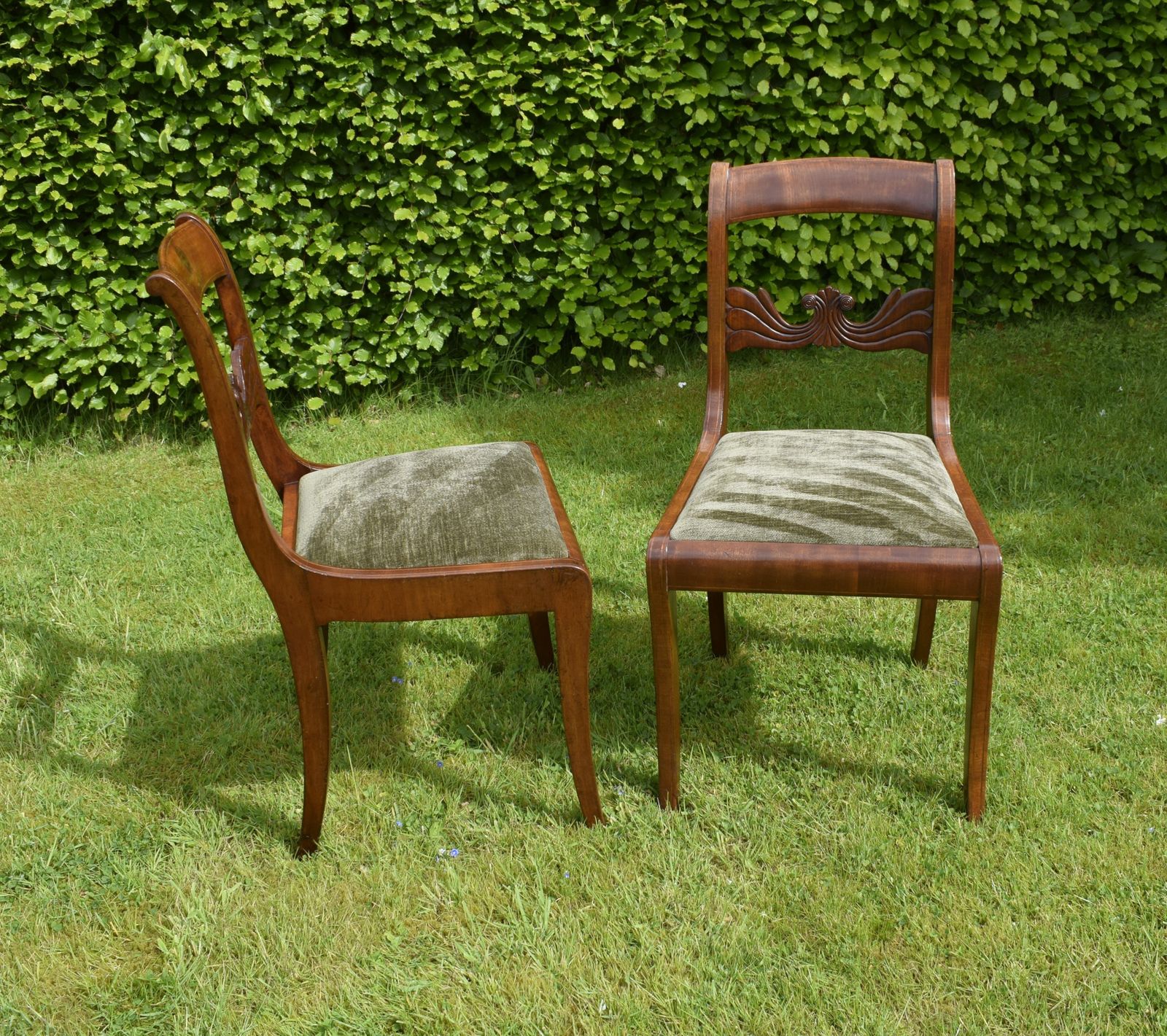 Pair Of Mahogany & Inlaid Side Chairs photo vinterior