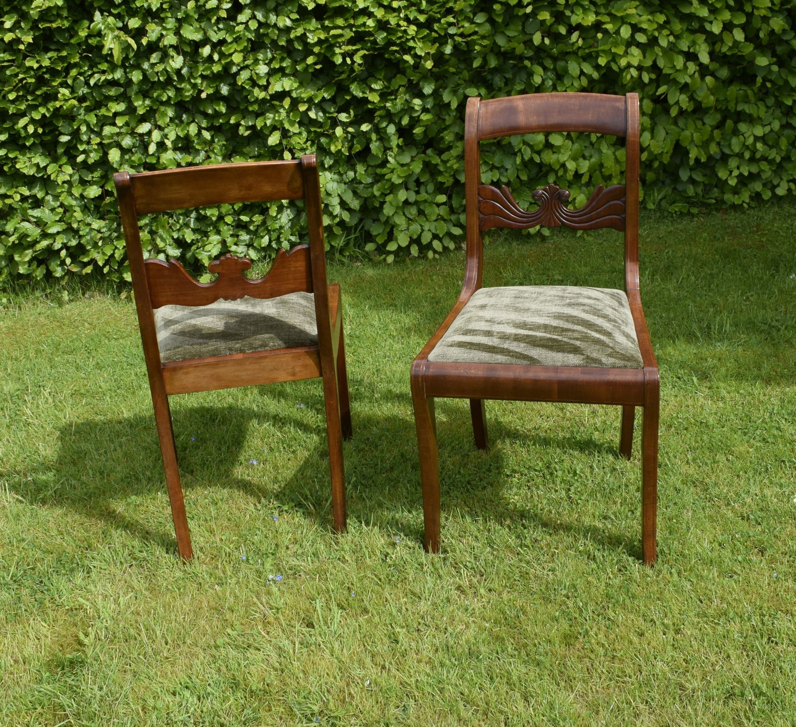 Pair Of Mahogany & Inlaid Side Chairs photo buy