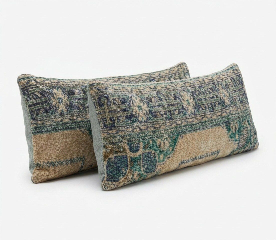 Housse de coussin bohème en kilim turc, 40 x 120 cm, lot de deux photo furniture
