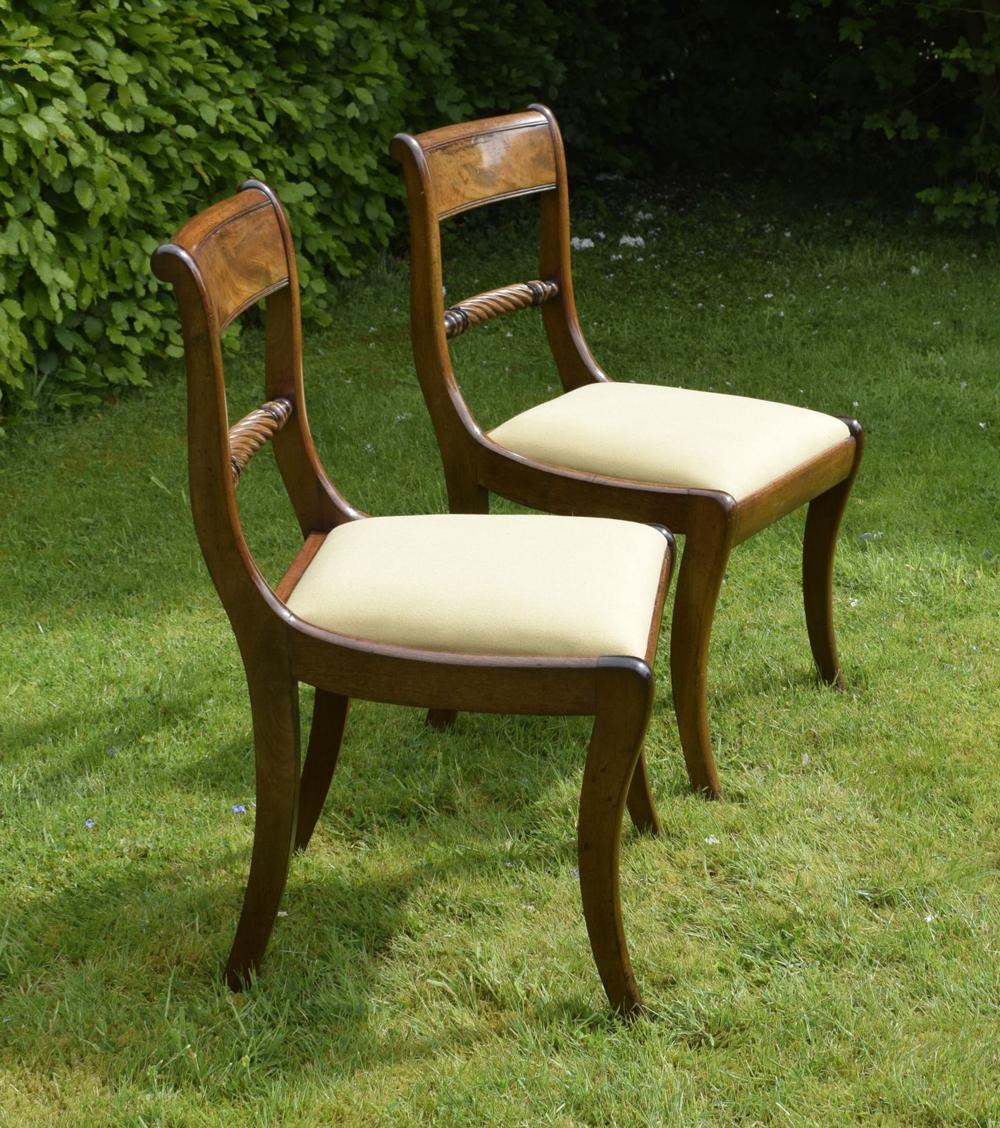 Pair Of Regency Chairs, 1800s, Mahogany photo Furniture