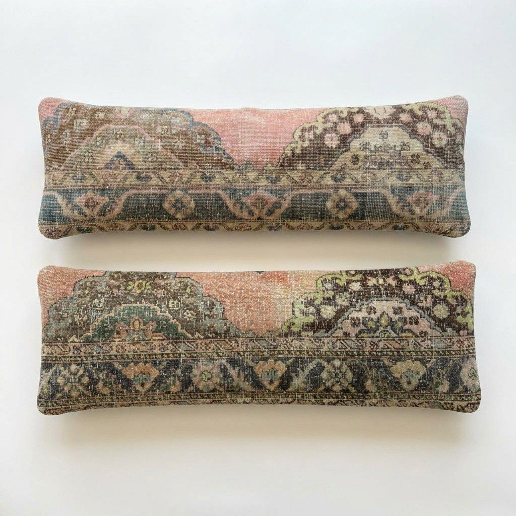 Bohemian Turkish Bedding Rug Pillow Cover 38 X 120 Cm & 39 X 120 Cm   Set Of Two