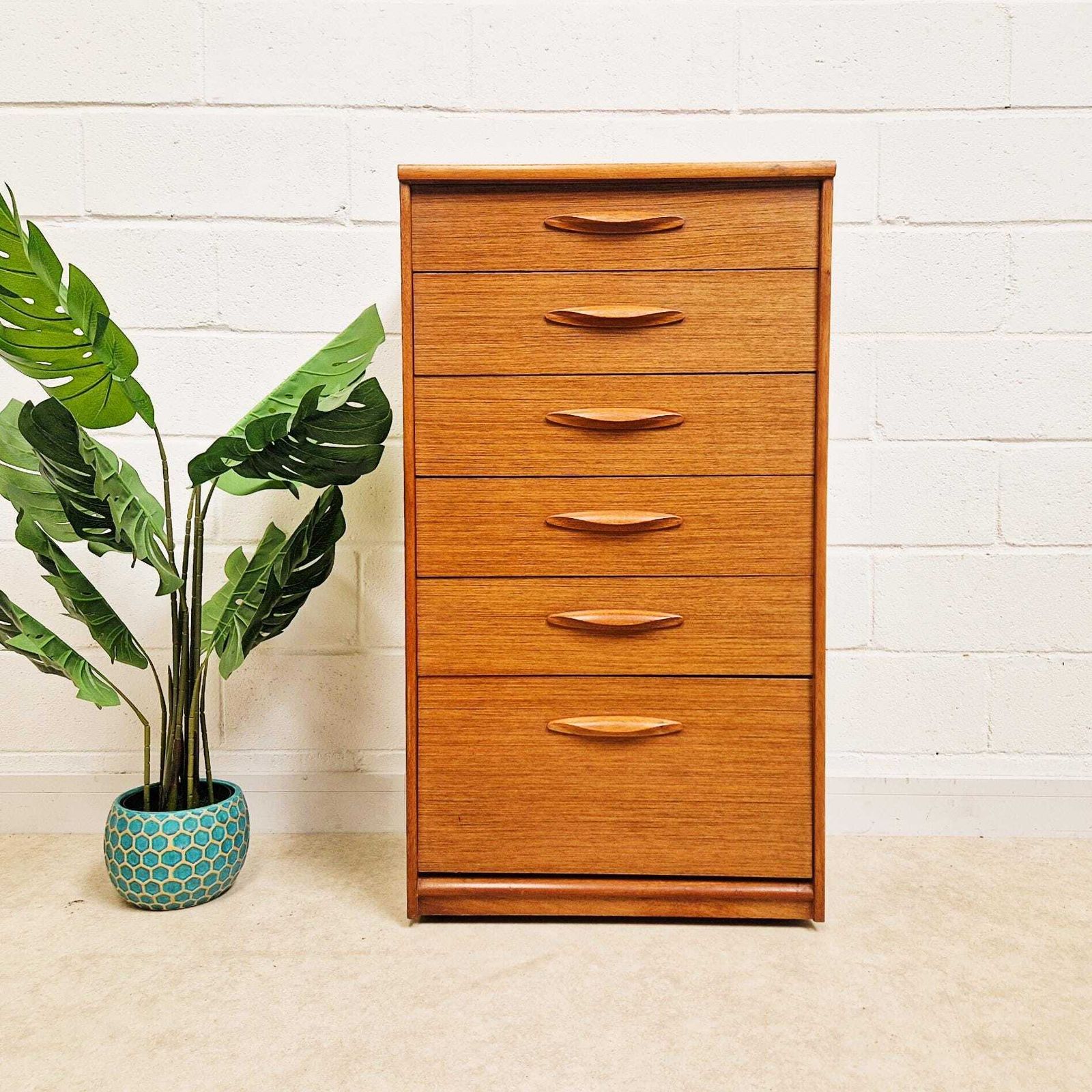 Austinsuite Vintage Mid Century Danish Design Tallboy Chest Of Drawers Pg189