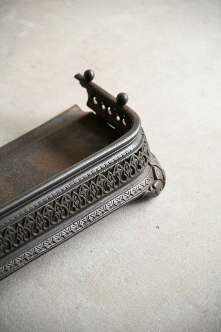 Antique Steel Fire Fender, 1800s photo furniture