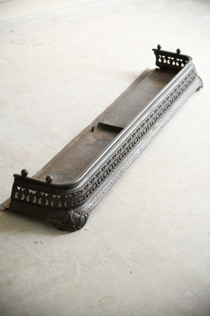 Antique Steel Fire Fender, 1800s photo vintage