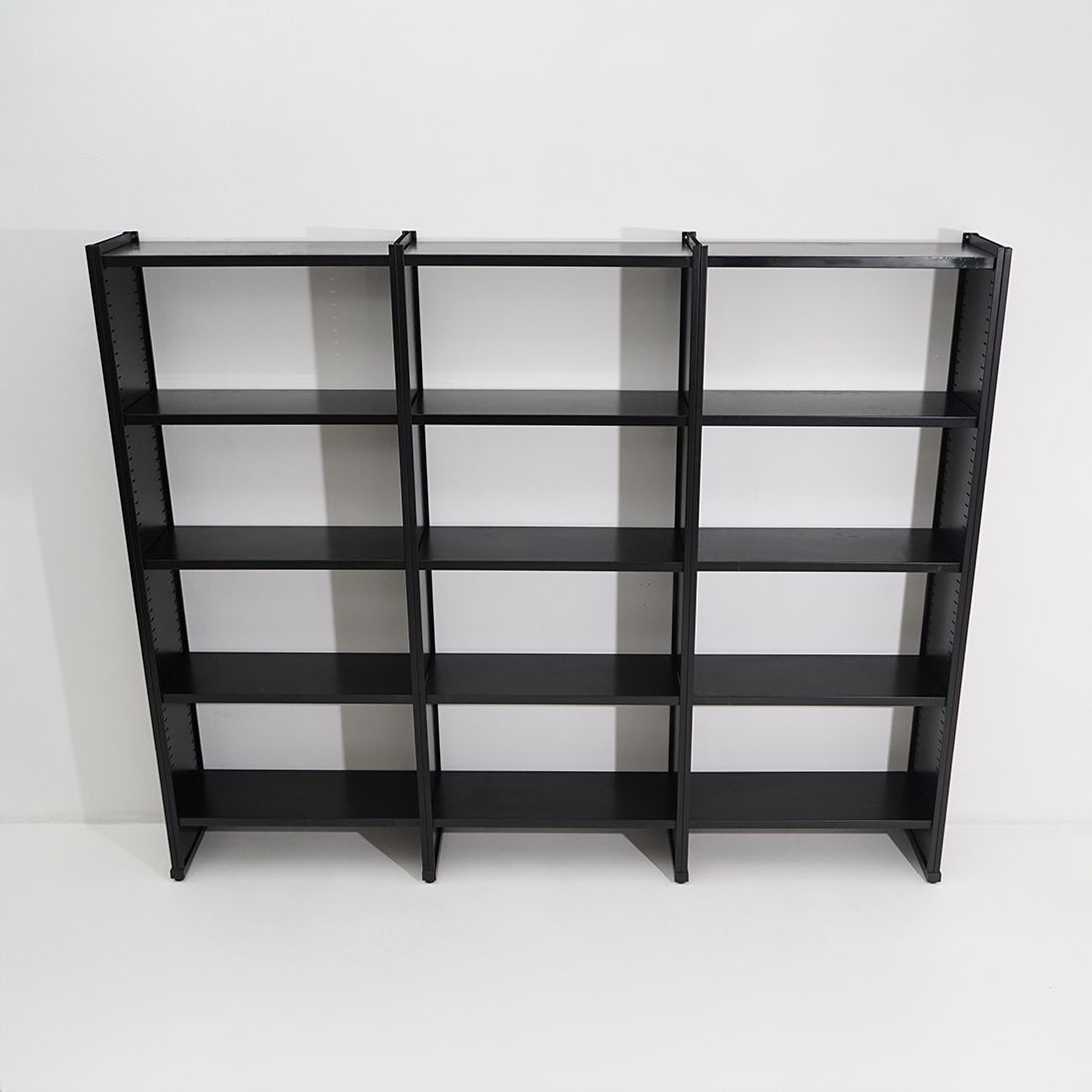 Black Metal Bookcase, 1970s, Industrial photo for sale