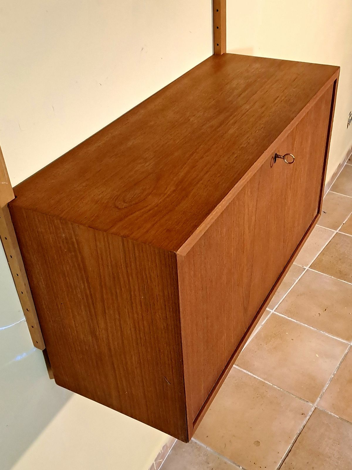 photo buy Secretary Wall Unit In Teak By Kjell Riise, Scandinavian Mid Century 1960s