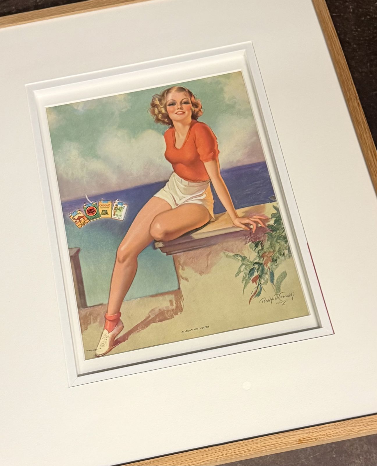 photo vinterior 1930s American Lucky Strike Advertising Art Print After Bradshaw Crandell, ‘Accent On Youth'’