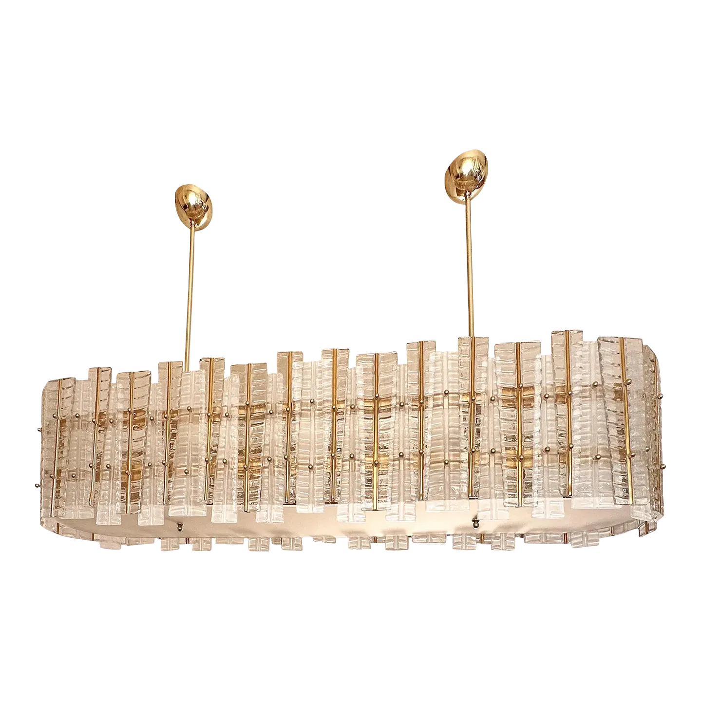 Luxury Modern Italian Tropical Gold Murano Glass Chandelier By Simoeng