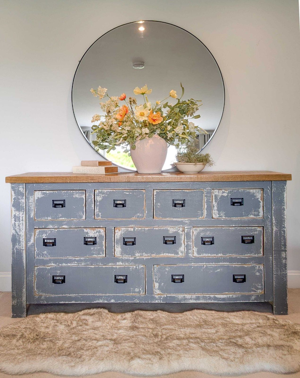 Large Industrial/Farmhouse Style Apothecary Chest Of Drawers