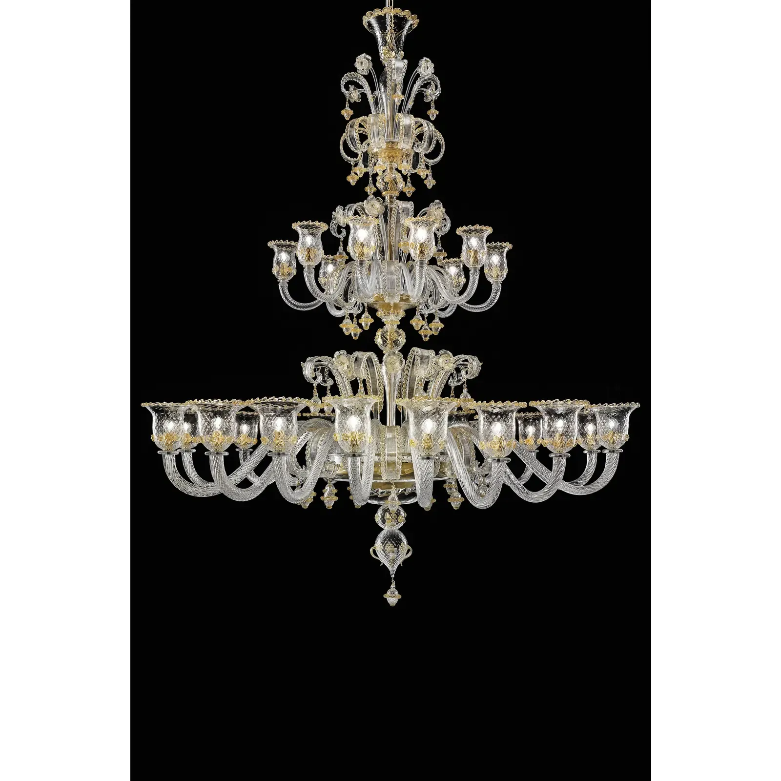 Imperial Style “Rigadin” Murano Glass Chandelier In Venetian Design photo furniture
