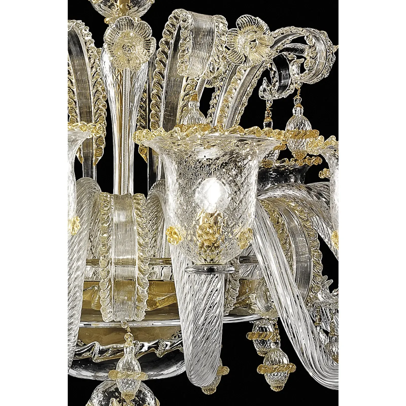 Imperial Style “Rigadin” Murano Glass Chandelier In Venetian Design photo for sale