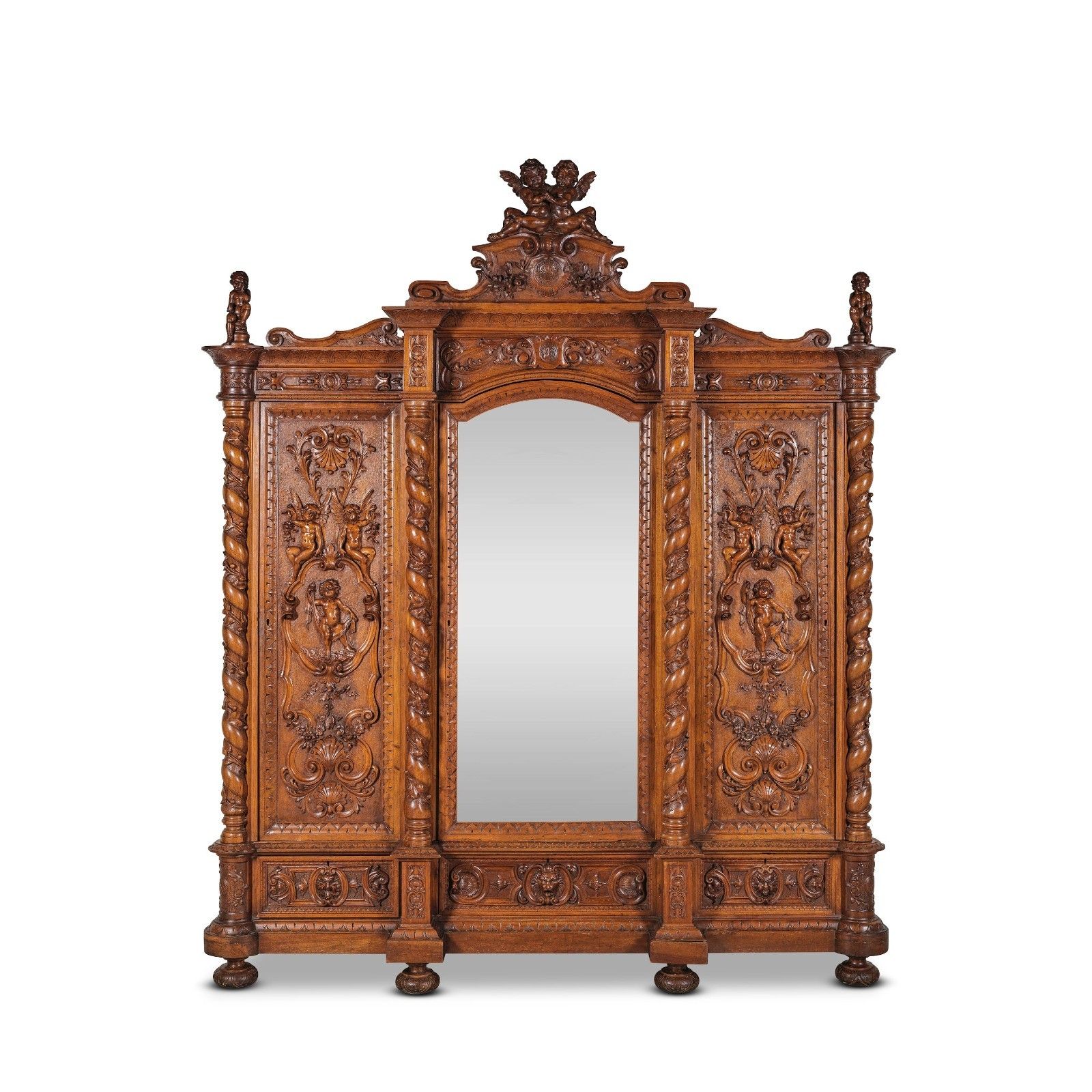 Antique Italian Renaissance Bedroom Set Attr Luigi Frullini 19th Century Chateau photo 39950.0
