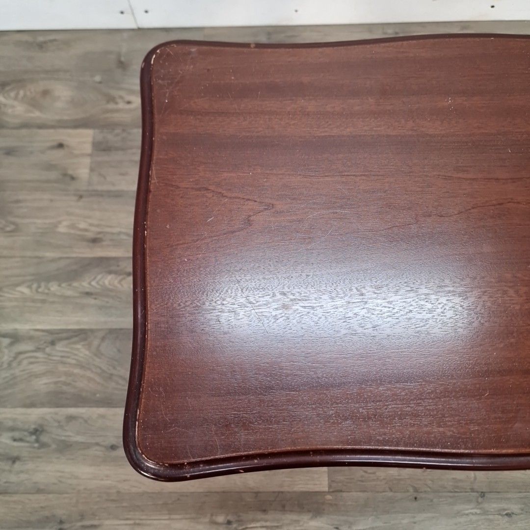 Vintage Side Occasional Table Lamp Coffee Antique Mahogany Style Retro Wood photo vinterior