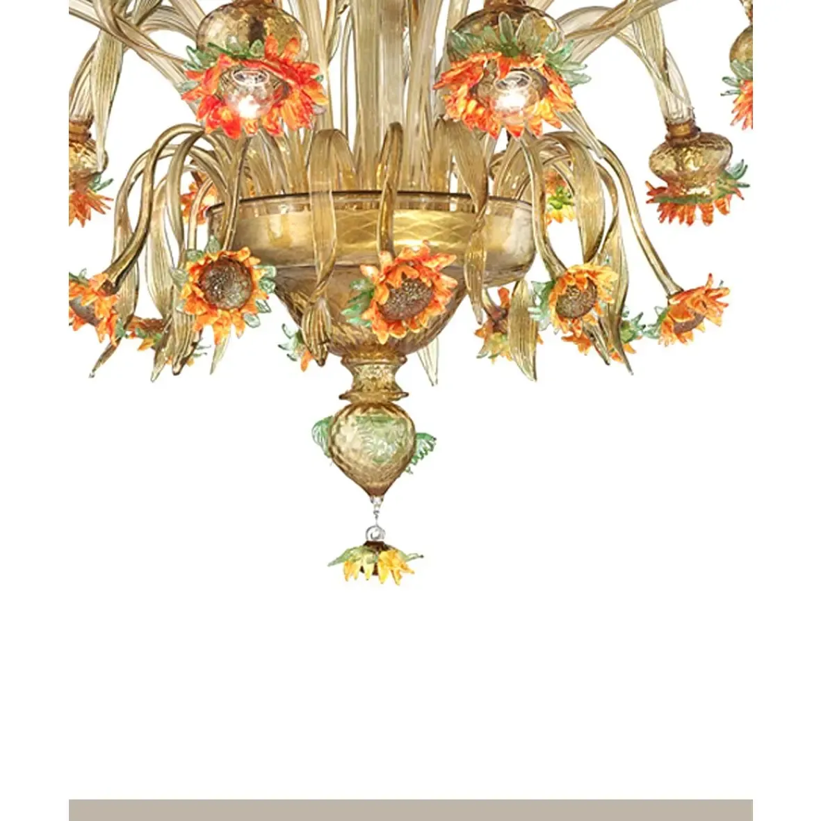Artistic Venetian “Sunflowers” Murano Glass Chandelier photo 13686.0