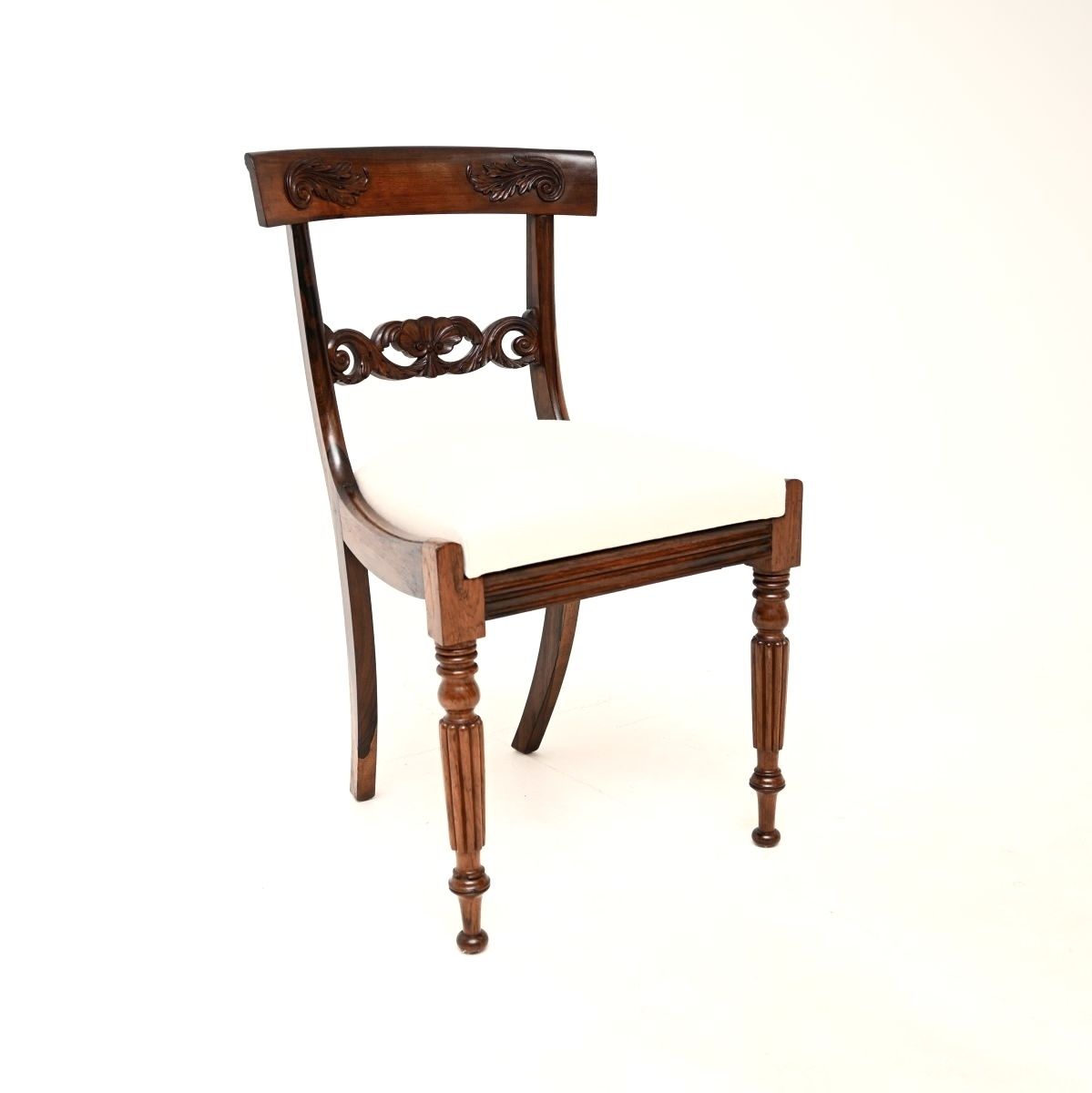 Set Of Four Antique Regency Period Rosewood Dining Chairs photo for sale