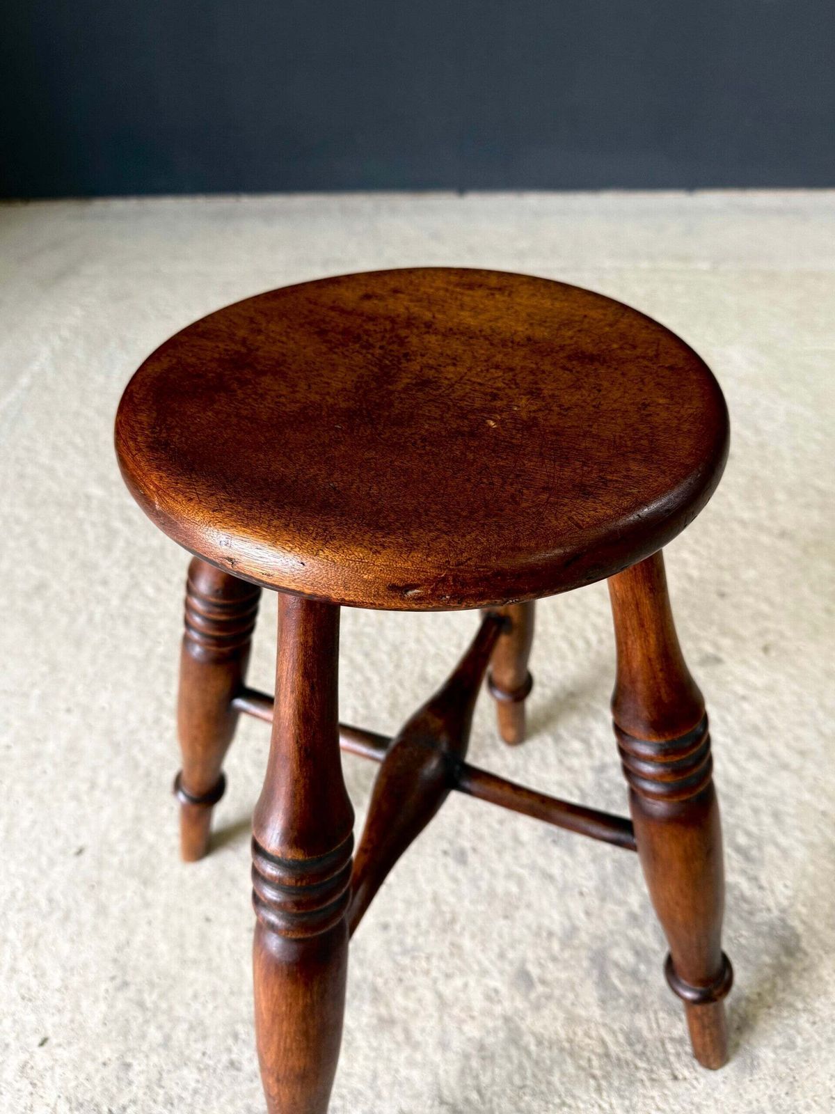French Provincial Design Turned Stool, 1940's photo buy