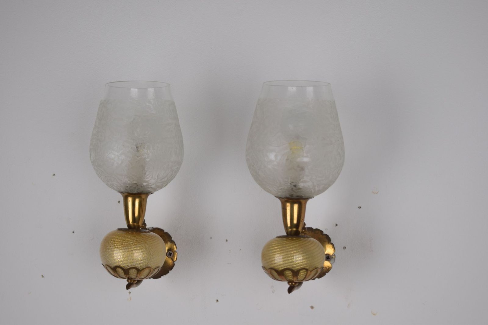 photo buy Vintage Wall Lamps From Barovier & Toso, 1940s, Set Of 2
