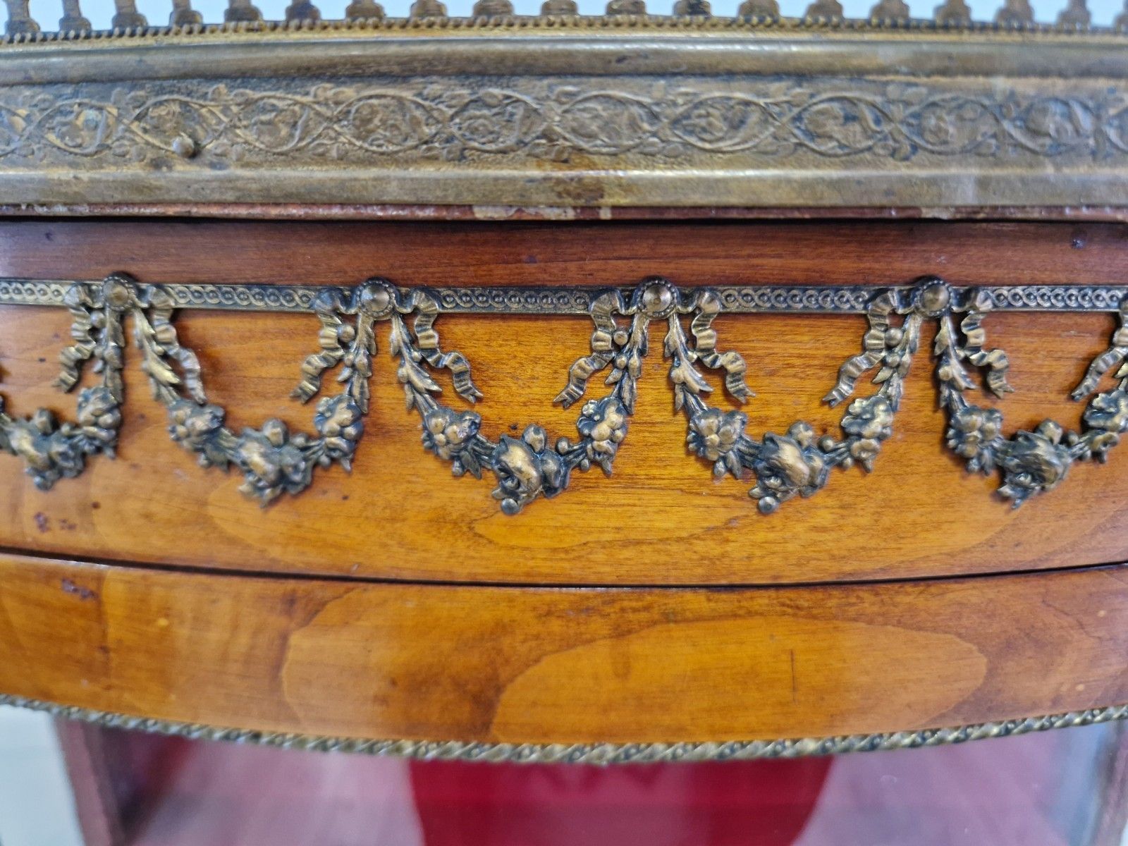 photo for sale Antique French Louis XVI Style Vitrine Chateau China Cabinet
