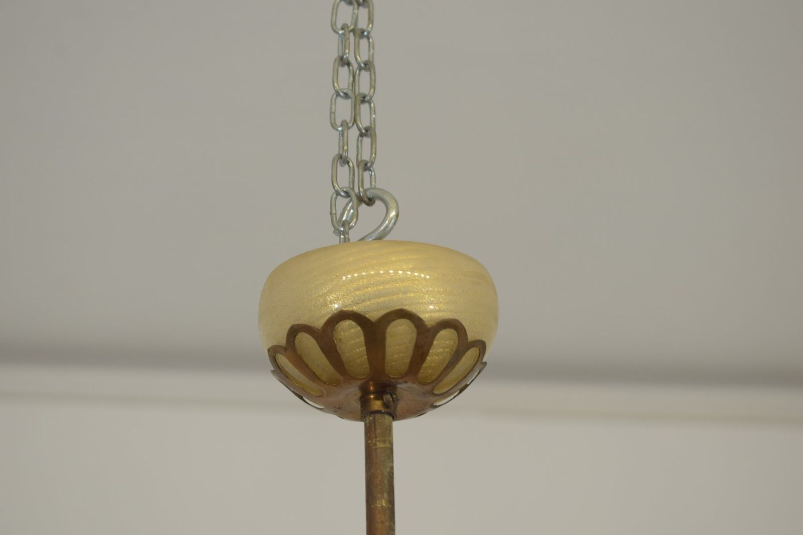 photo buy Murano Glass And Brass Chandelier From Barovier & Toso, 1950s