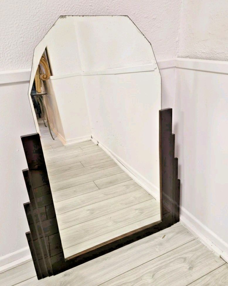 Mid Century Art Deco Over Mantle Mirror 1940s Retro Decor
