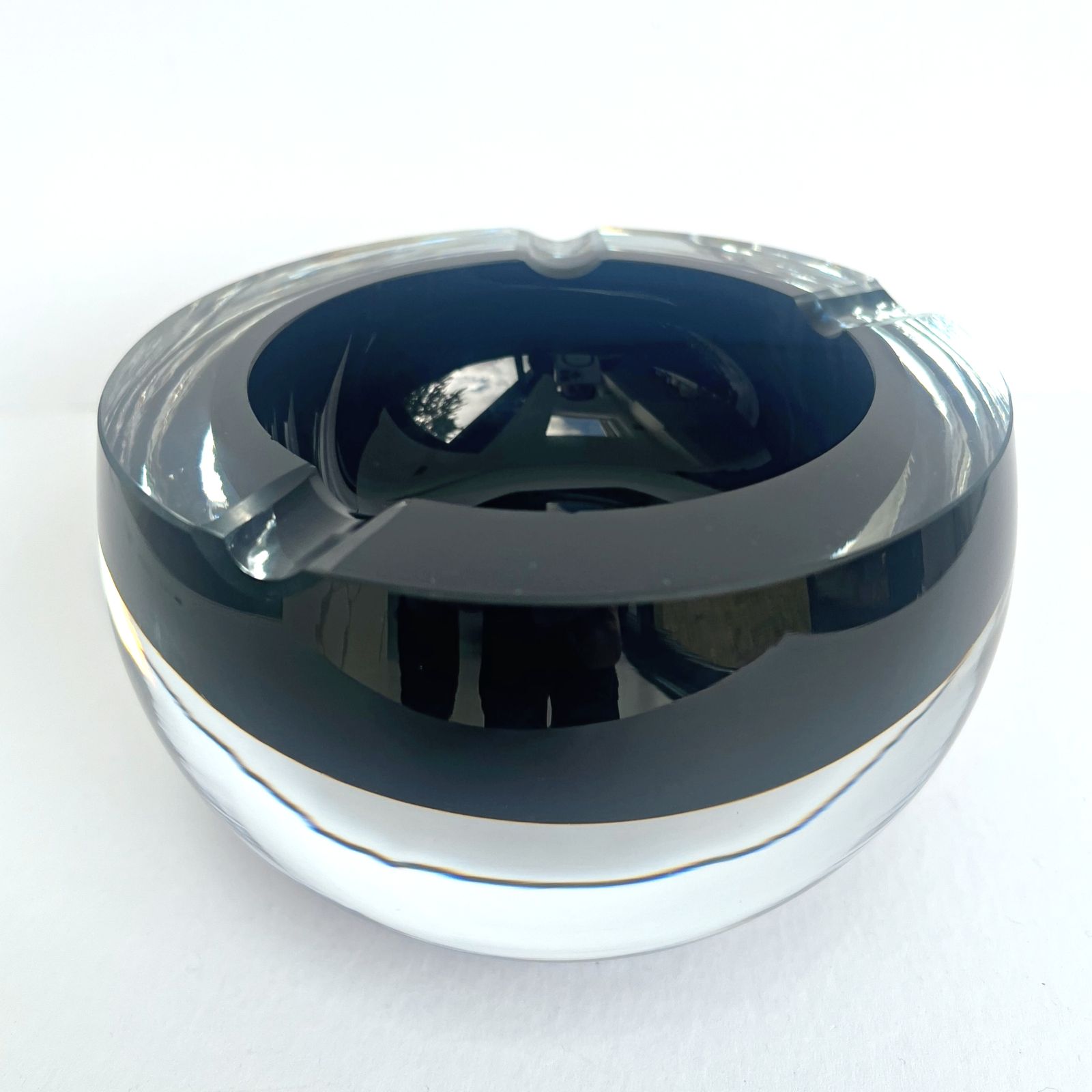 Mid Century Modern Antonio Da Ros Glass Glass Ashtray Murano Sommerso photo Home Decor
