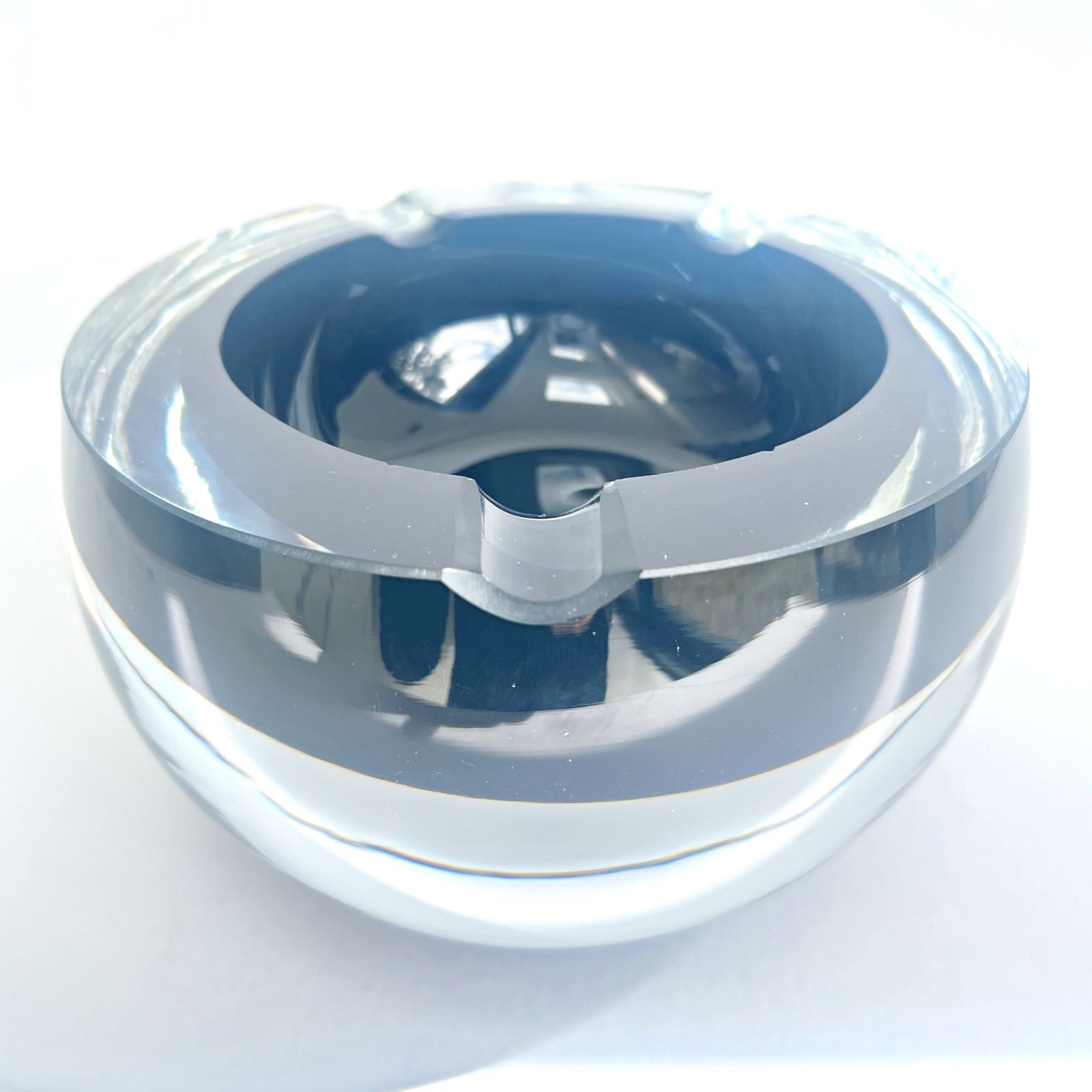 Mid Century Modern Antonio Da Ros Glass Glass Ashtray Murano Sommerso photo vintage