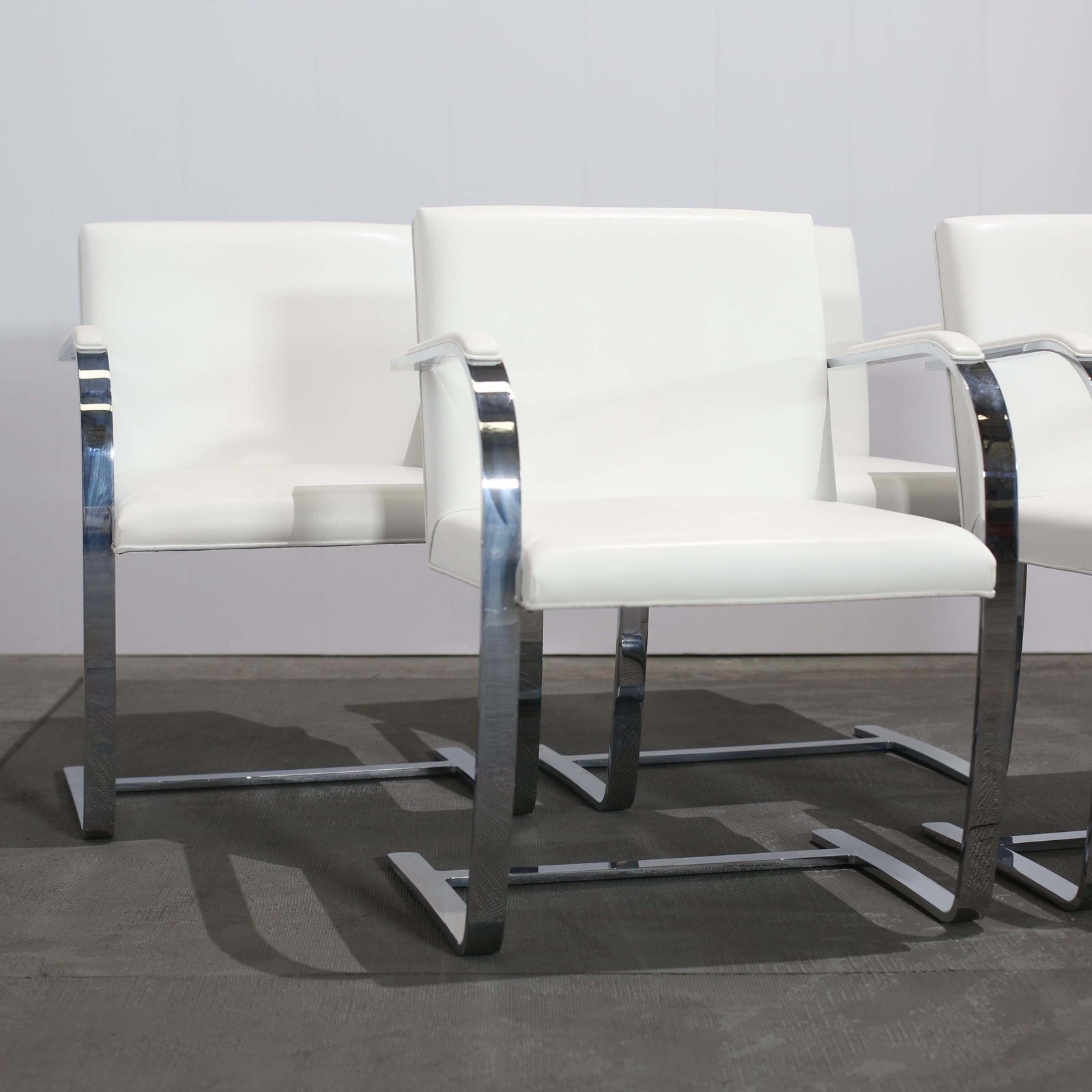 photo furniture Knoll Brno Flat Bar Side Chairs By Mies Van Der Rohe, Set Of Ten