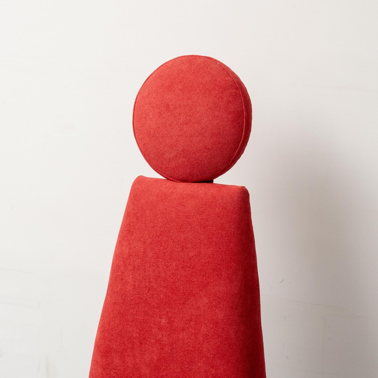 Vintage High Back Chair In Red Fabric, 1960s Design, Modern Antiques photo furniture
