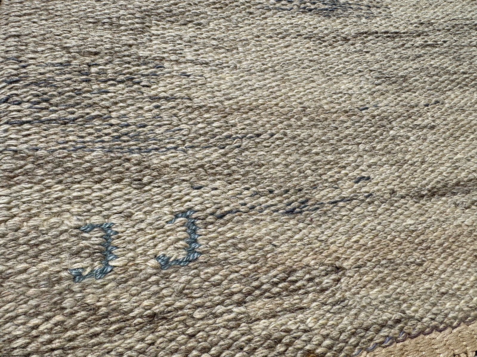 photo for sale 1950s Large Swedish Rollakan Flat Weave Rug By Judith Johansson