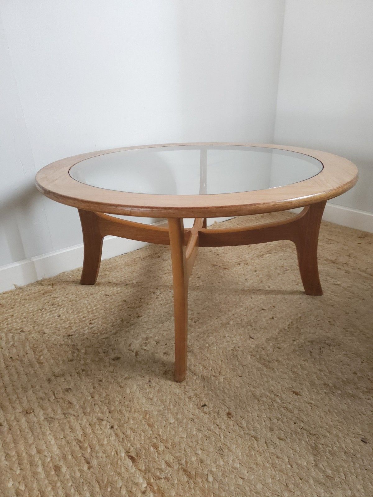 G Plan Coffee Glass Top Teak Mid Century Circular Retro Circular Delivery