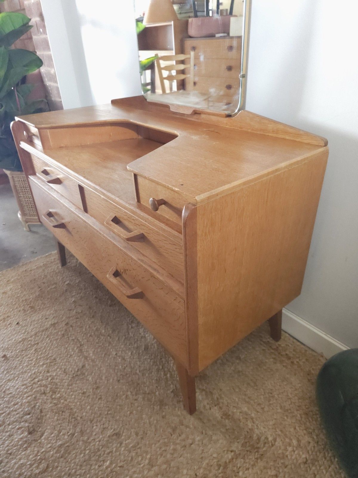 G Plan Dressing Table 1950s Mid Century Brandon Vintage Light Oak Retro Delivery photo buy
