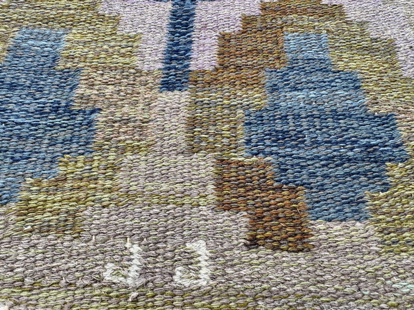 1950s Swedish Flatweave Rug By Judith Johansson photo vintage