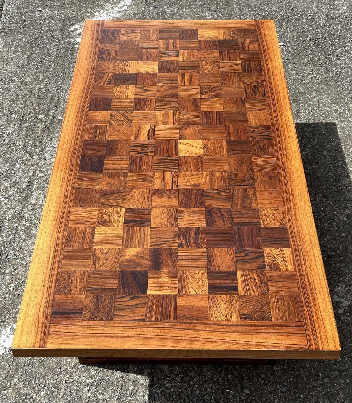 Fab Mid Century Danish Xl Rosewood Coffee Table Poul Cadovius France & Sons 60's photo for sale