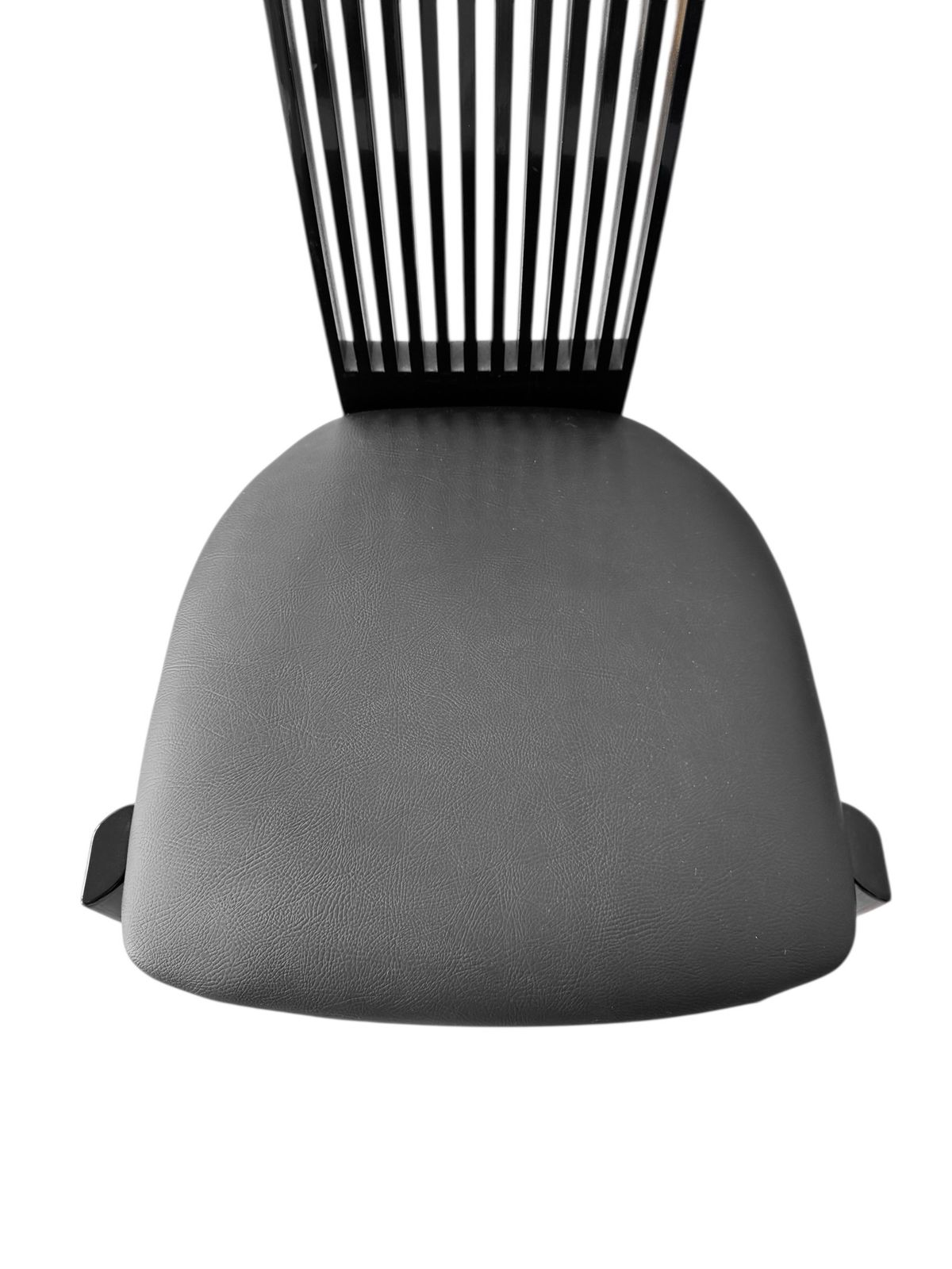 Post Modernist Pietro Costantini For Ello Black Laquer Dining Chairs, 1980 photo vinterior