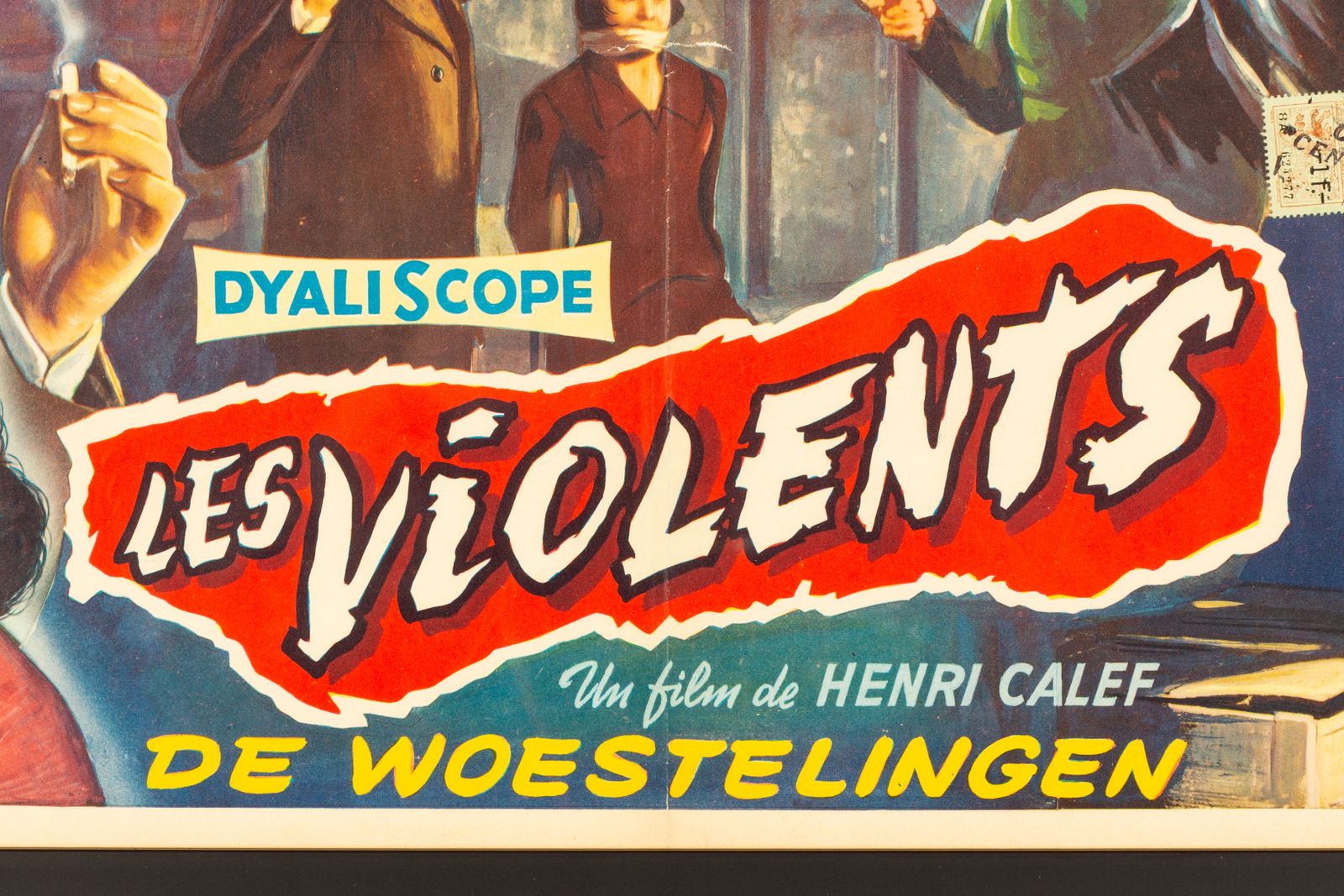 Les Violents   1950s Belgian Film Poster photo furniture