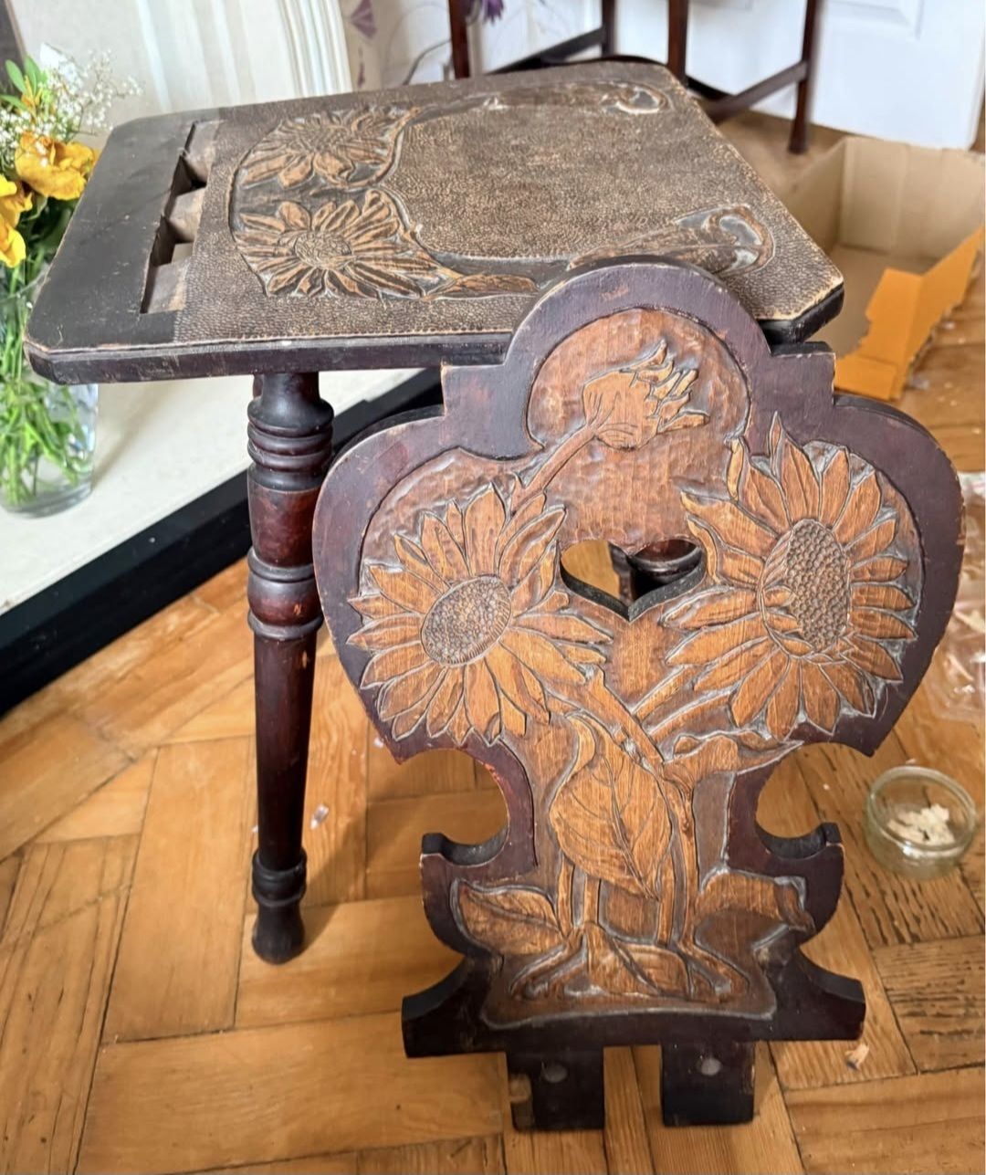 photo vinterior Sunflower Oak And Fruitwood Arts And Crafts Hall Chair
