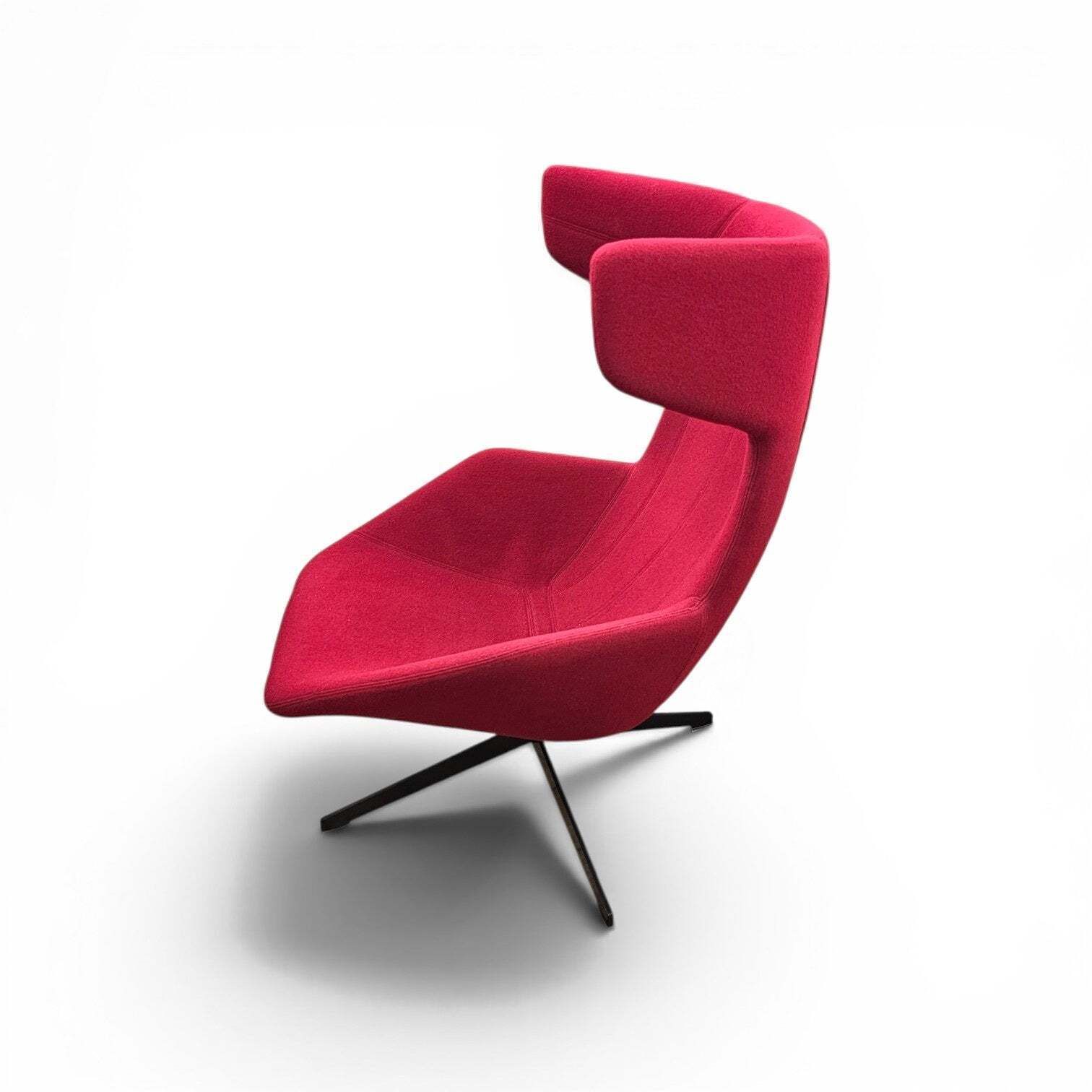 Furniture Alfredo Häberli / Armchair “Take A Line For A Walk” / Moroso / Italy / Design 2003 / Red Wool photo