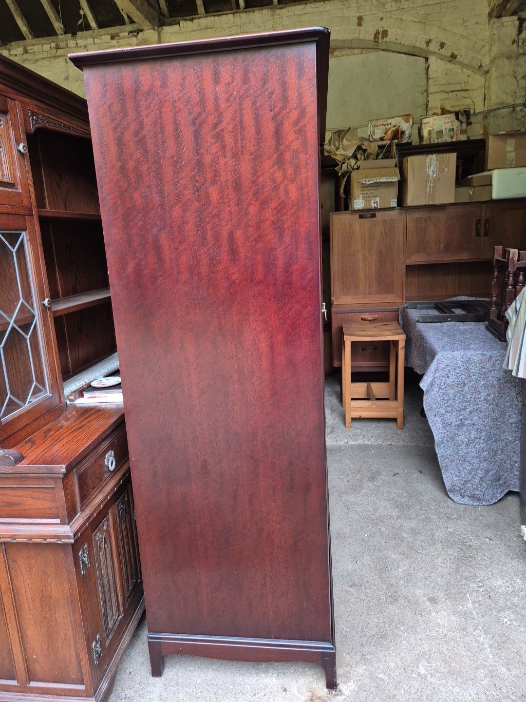 Vintage Large Stag Minstrel Mahogany Double Door Wardrobe photo furniture