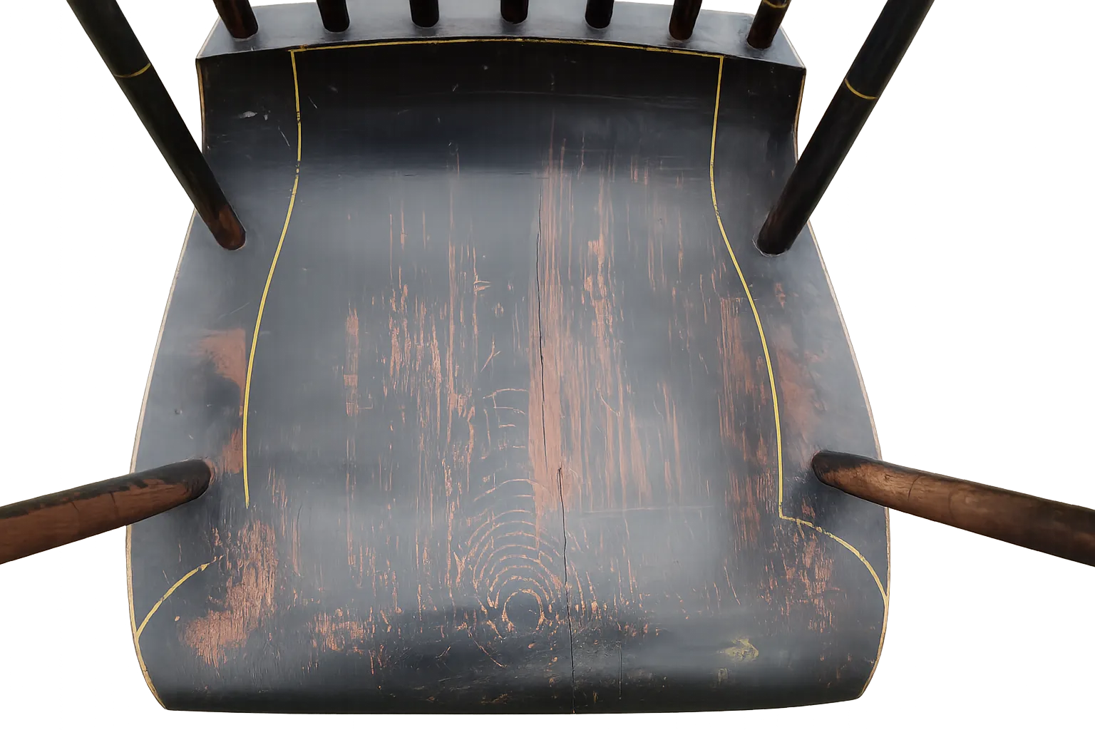 Antique Boston Rocking Chair With Gilded Illustrations C. 1820 photo furniture