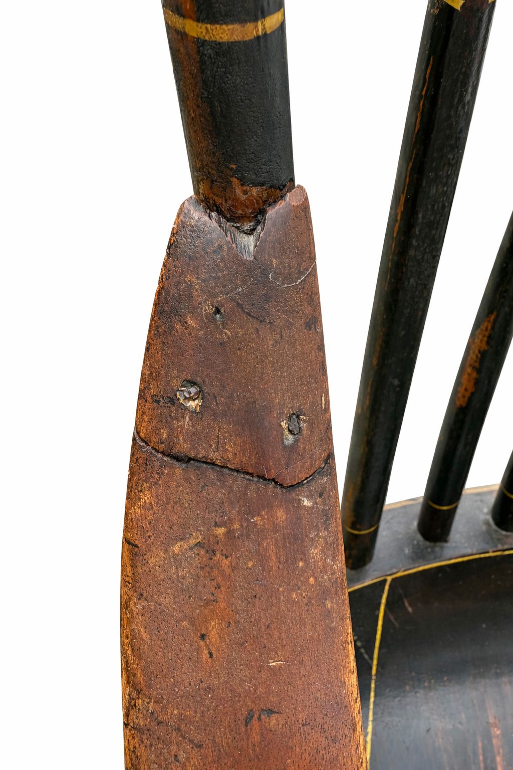 photo buy Antique Boston Rocking Chair With Gilded Illustrations C. 1820