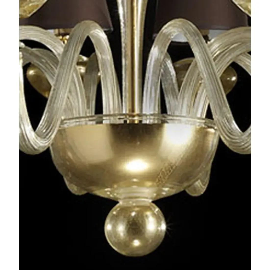Modern Gold Murano Glass Chandelier In Contemporary Style photo buy