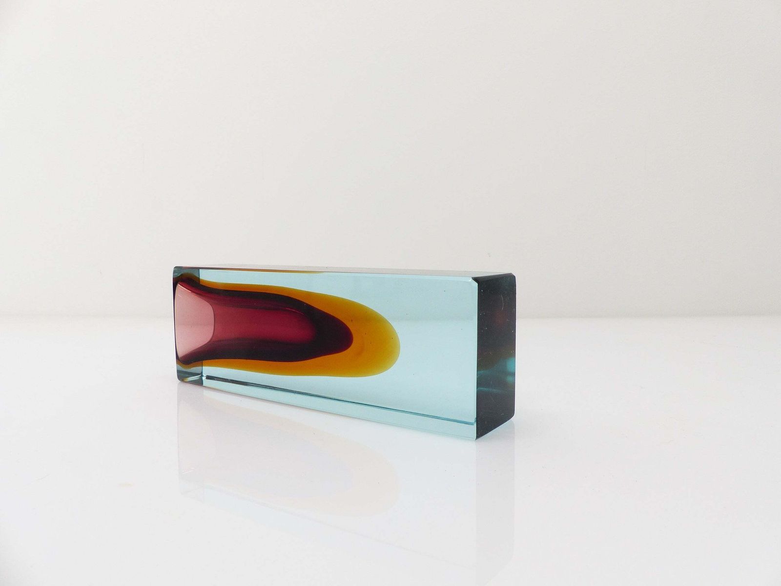 Seguso Vetri D'arte Sommerso Vase, Murano, Circa 1960 photo vintage