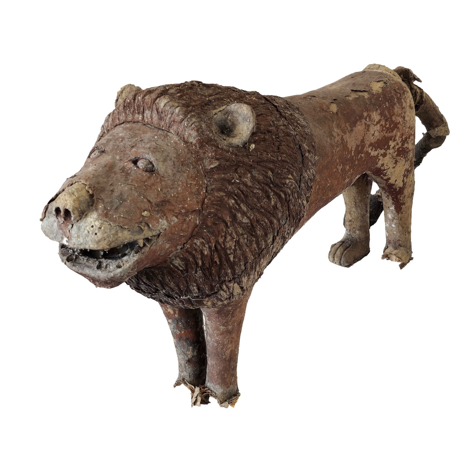 Fabulous Large Folk Art Lion Sculpture   Early 20th Century Rustic   Scratch Built