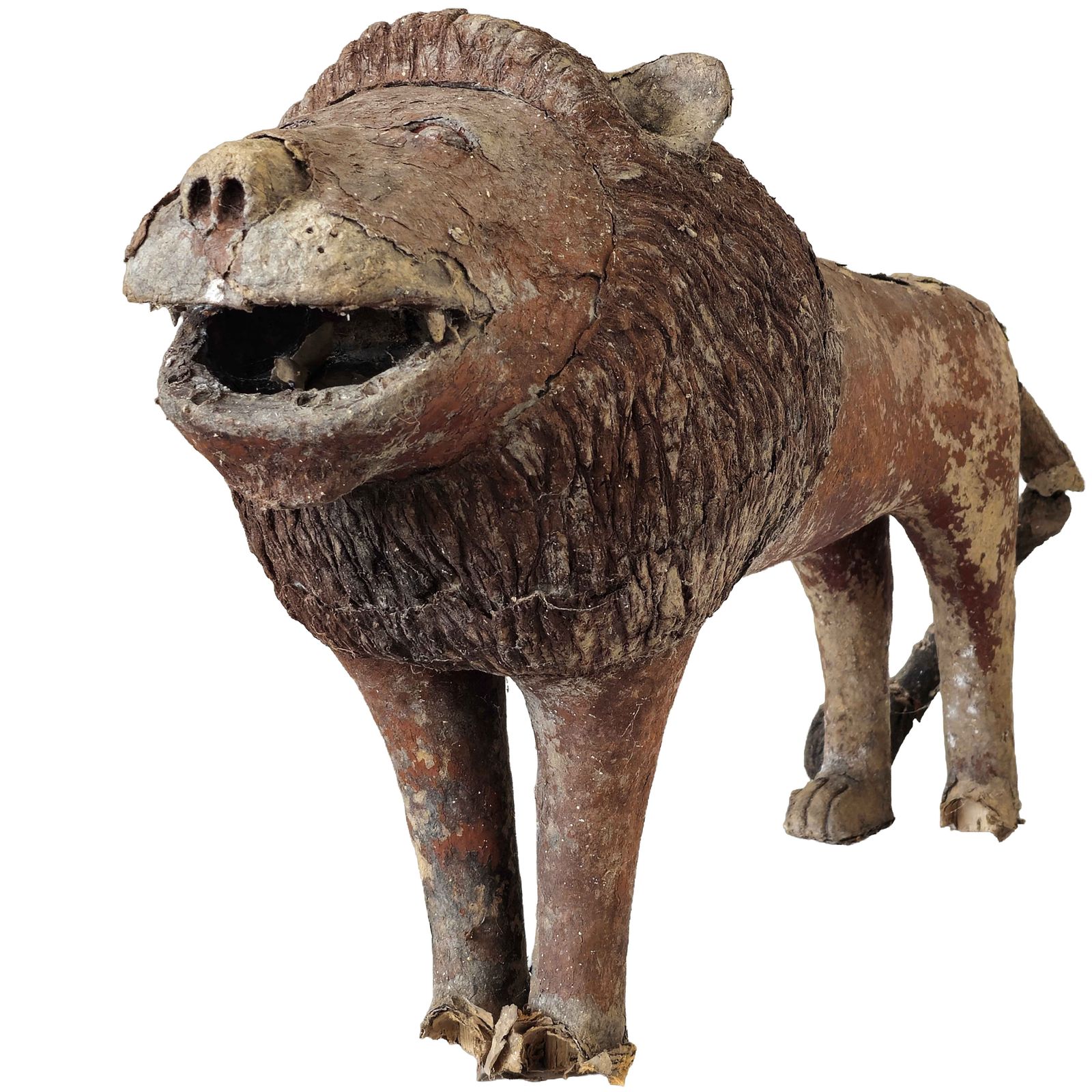 Fabulous Large Folk Art Lion Sculpture   Early 20th Century Rustic   Scratch Built photo buy