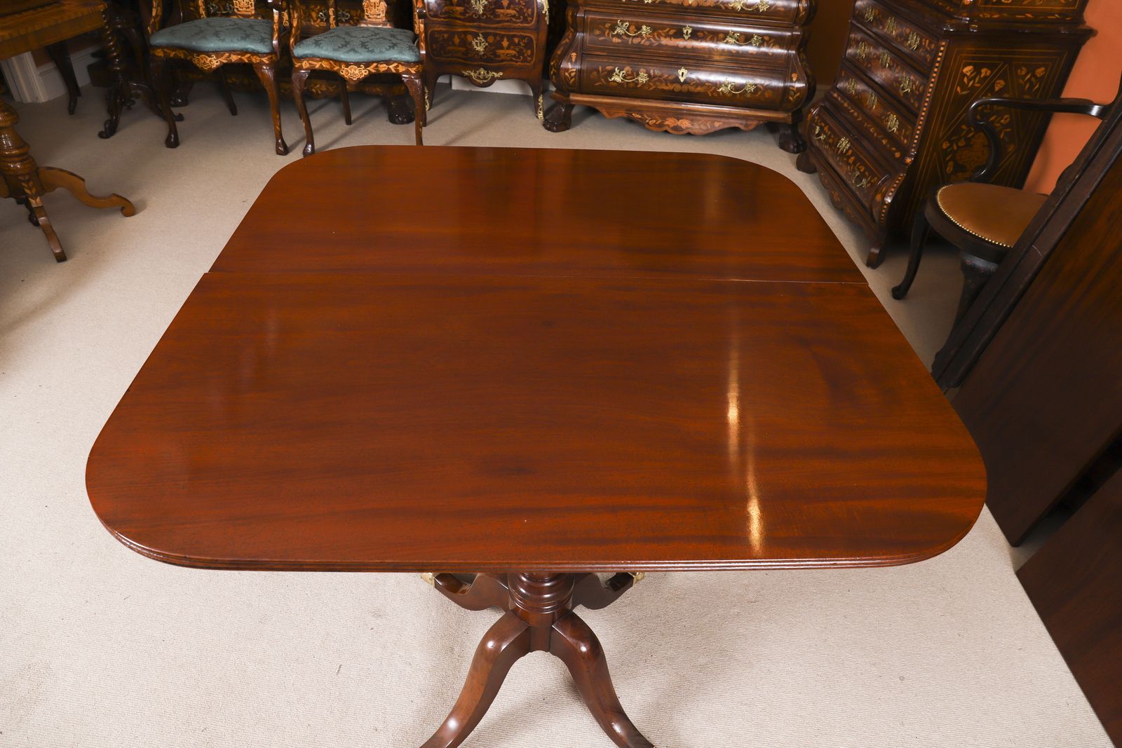 Furniture 7ft George III Regency Period  Twin Pillar Dining Table  C1820 19th C photo
