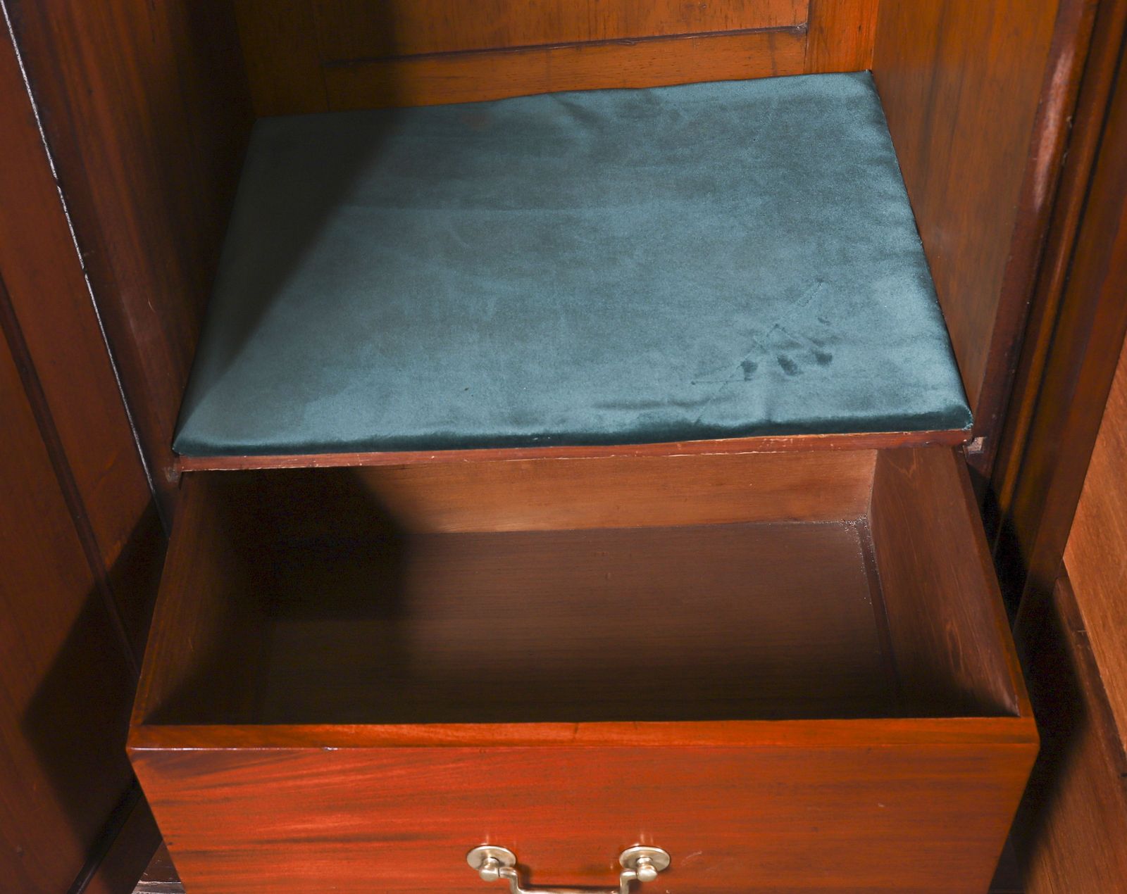 Furniture Edwardian Breakfront Mahogany & Floral Marquetry Inlaid Wardrobe C1910 photo