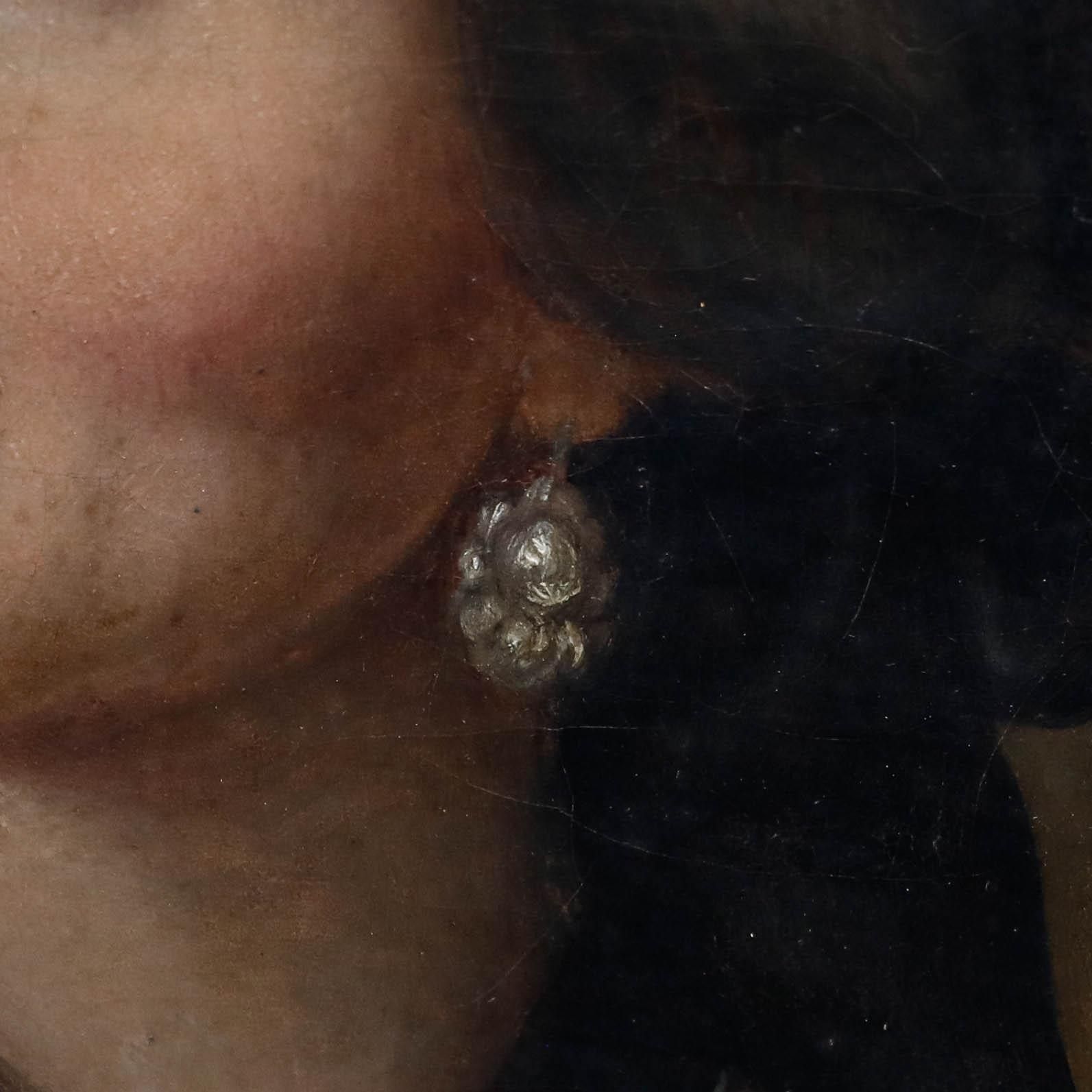 Biedermeier Mid 19th Century Oil Portrait Of A Smiling Lady photo vintage